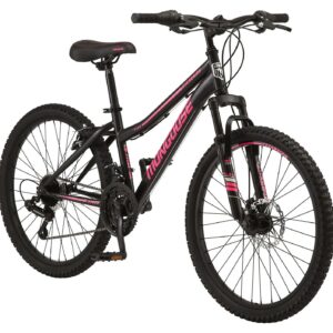 Mongoose Excursion Mountain Bike, 24" Wheels, Youth Ages 14+, Black, 21 Speeds