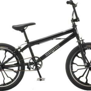 Mongoose Rebel Kids BMX Bike, 20-in. Wheels, Children & Tweens Ages 7-13, Black Bicycle