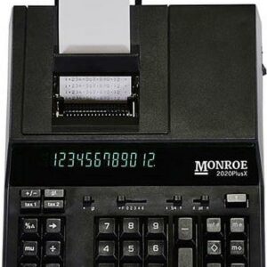 MONROE SYS for BUSINESS 2020PlusX Medium Duty Printing Calculator with M33X Ribbon Cartridge, Black