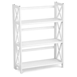 Casual Home Montego 3-Shelf Folding Bookcase - White