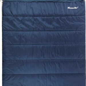Moosejaw Double Snoozilla XL Sleeping Bag, 30-Degree, 86" x 66", Adult, Blue