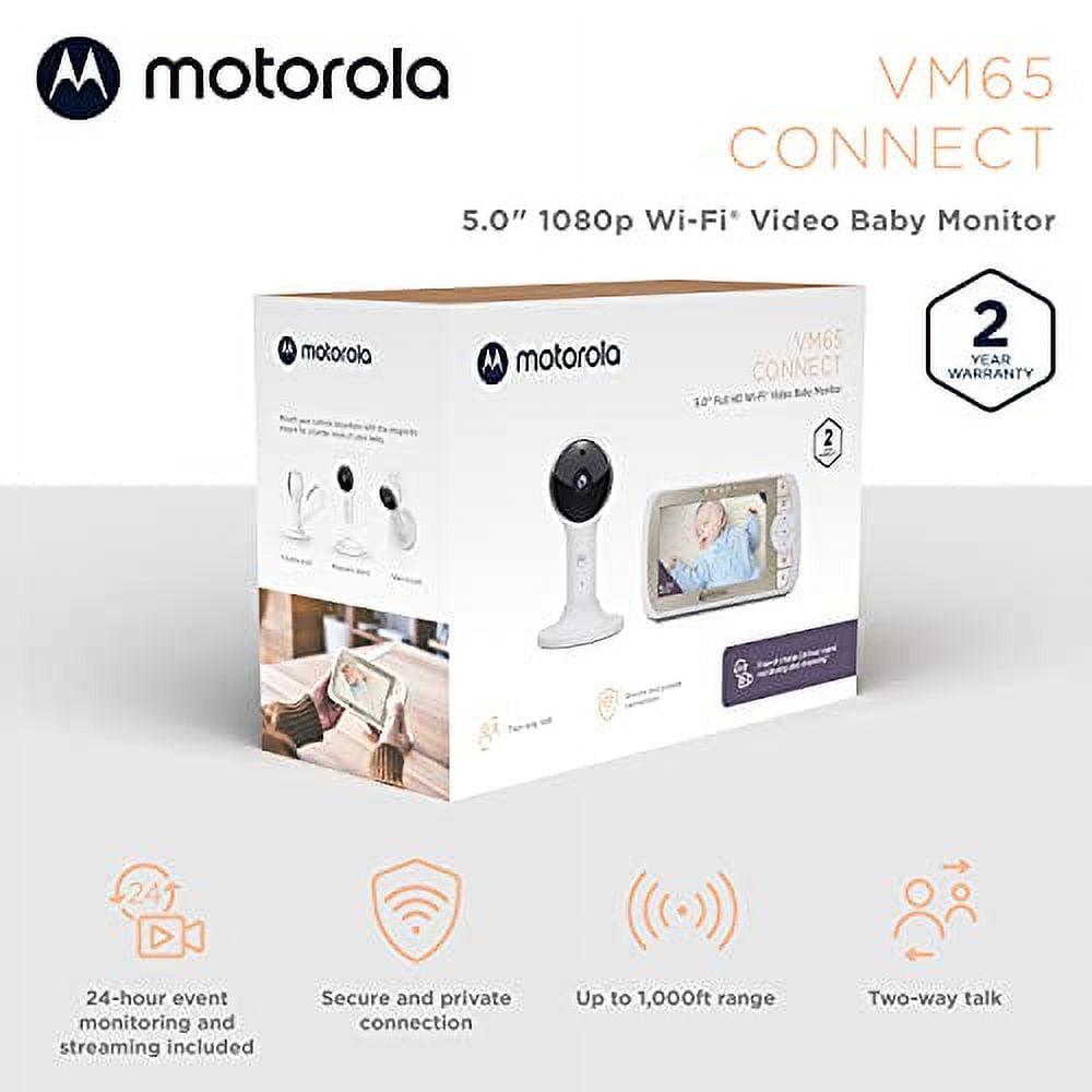 Motorola VM65 Connect 5" Full HD (1080p) Wi-Fi Video Baby Monitor | Secure Private Connection | 2-Way Talk - Image 2