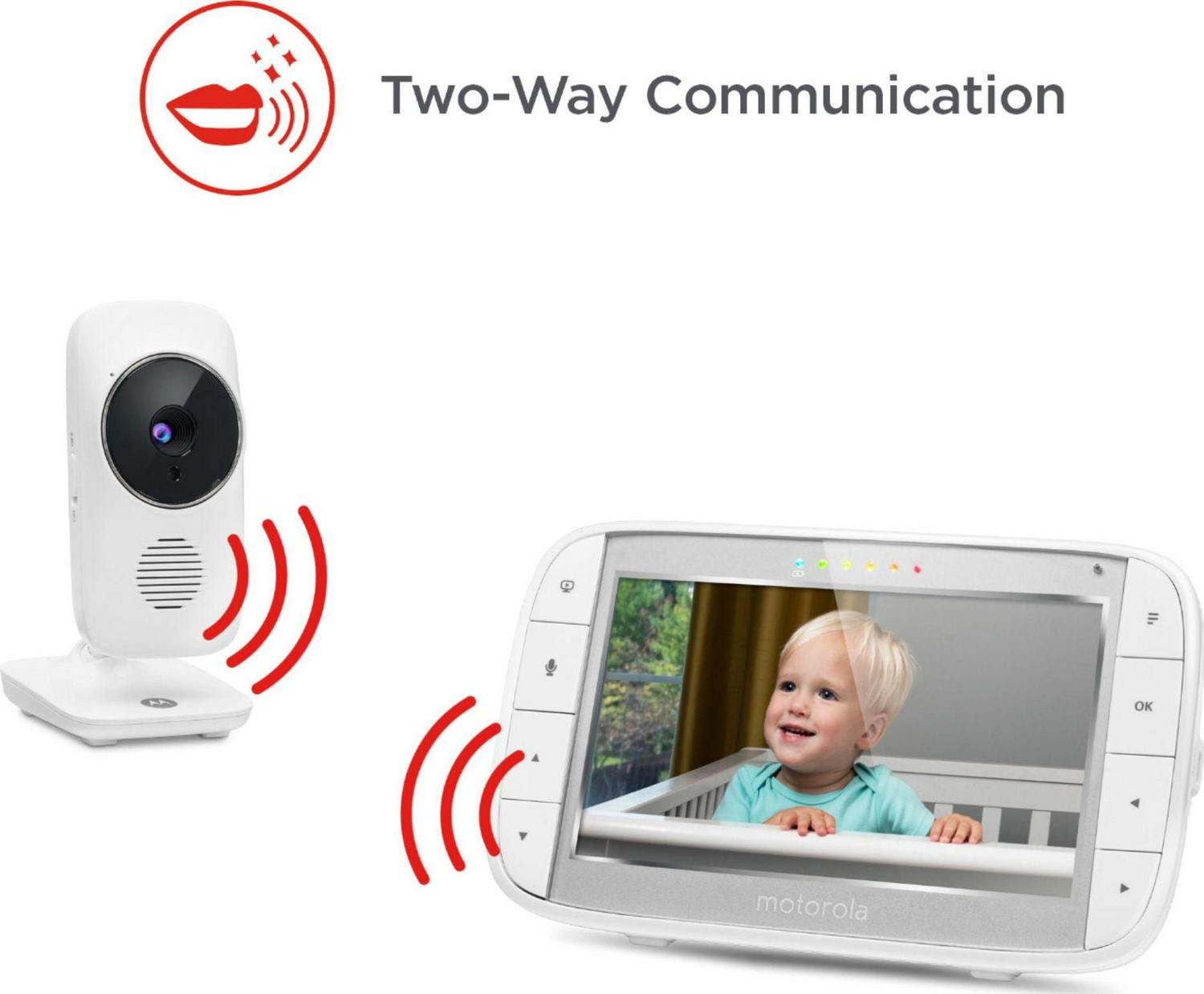 Motorola Video Baby Monitor with (2) 2.4GHz Cameras, 5" Screen, Color, 2 Piece - Image 3
