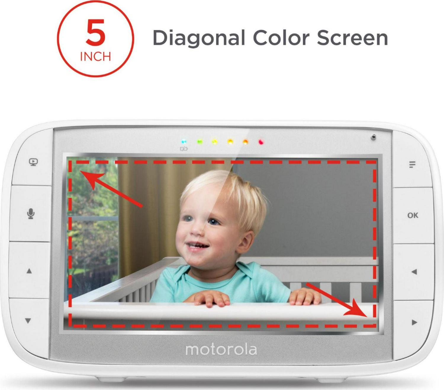 Motorola Video Baby Monitor with (2) 2.4GHz Cameras, 5" Screen, Color, 2 Piece - Image 2