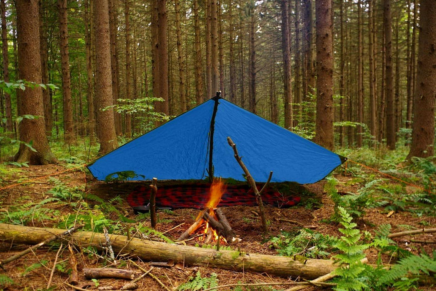 30 ft. x 60 ft. Multi-Purpose Blue Poly Tarp Cover 4.2 Mil Thick Weave Material, Waterproof - Image 6