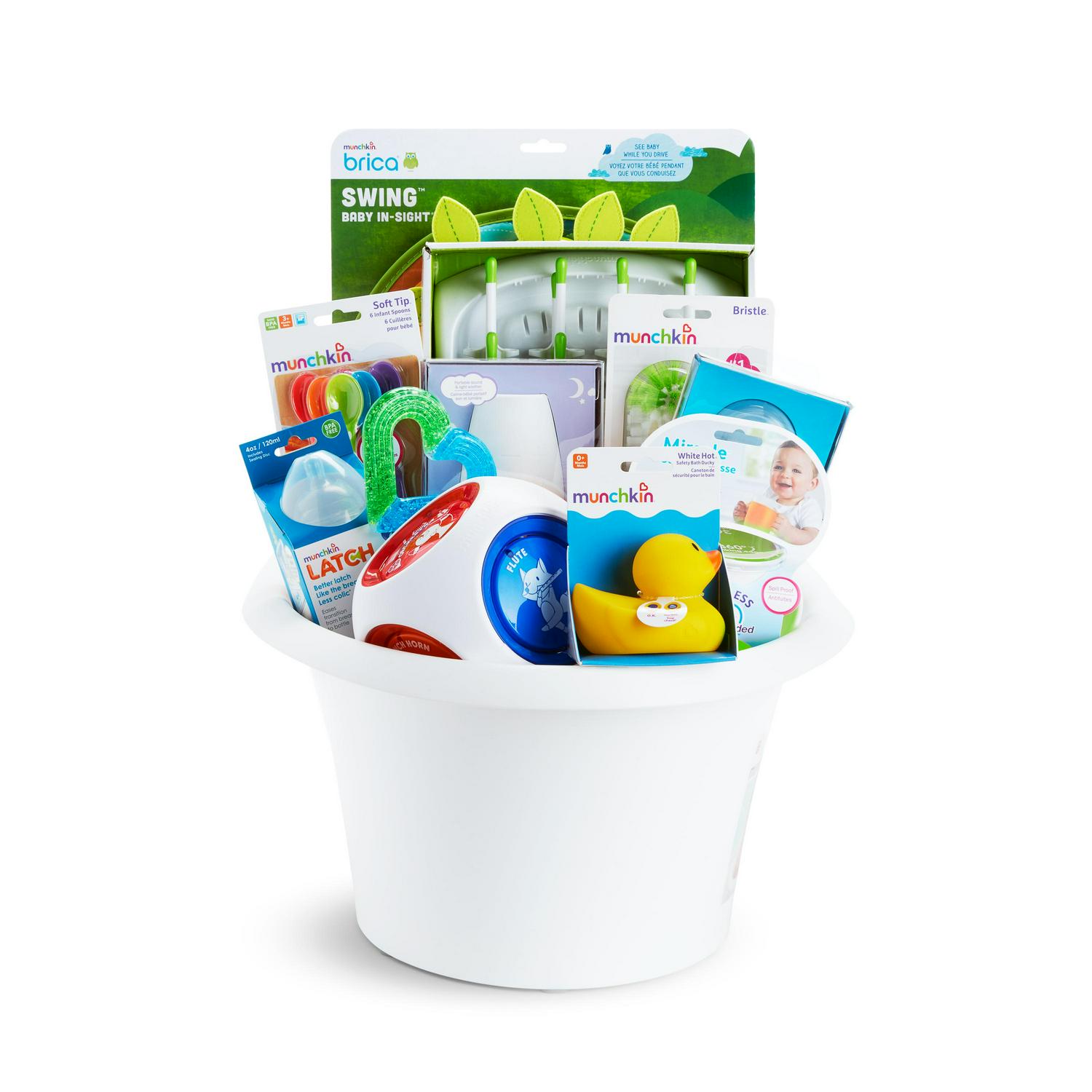 Munchkin® My Munchkin Gift Basket, Great for Baby Showers, Includes 15 Baby Products, Neutral, Unisex - Image 3