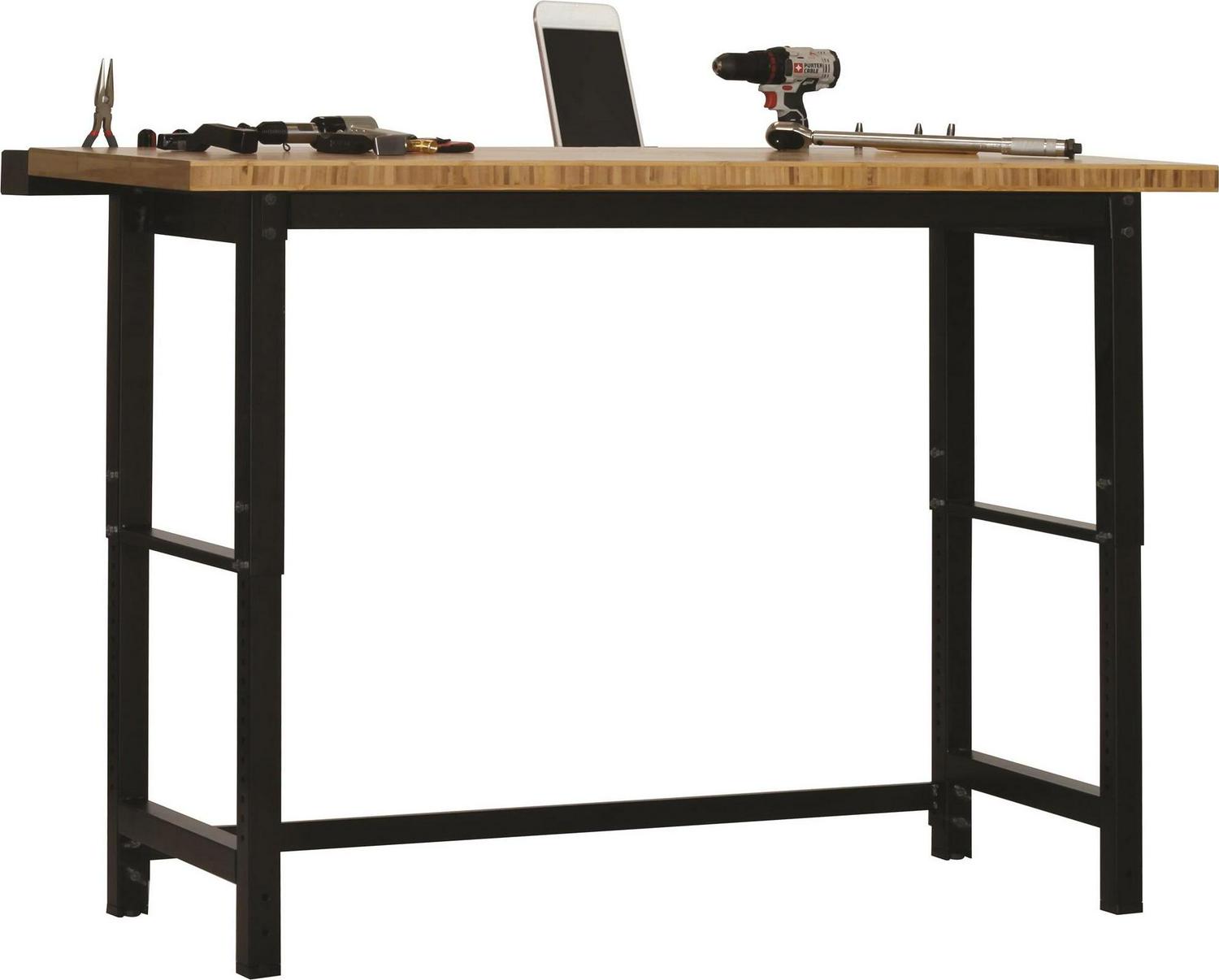 Muscle Rack Bamboo Top Workbench, 5" Height, 74" width, 25" Length