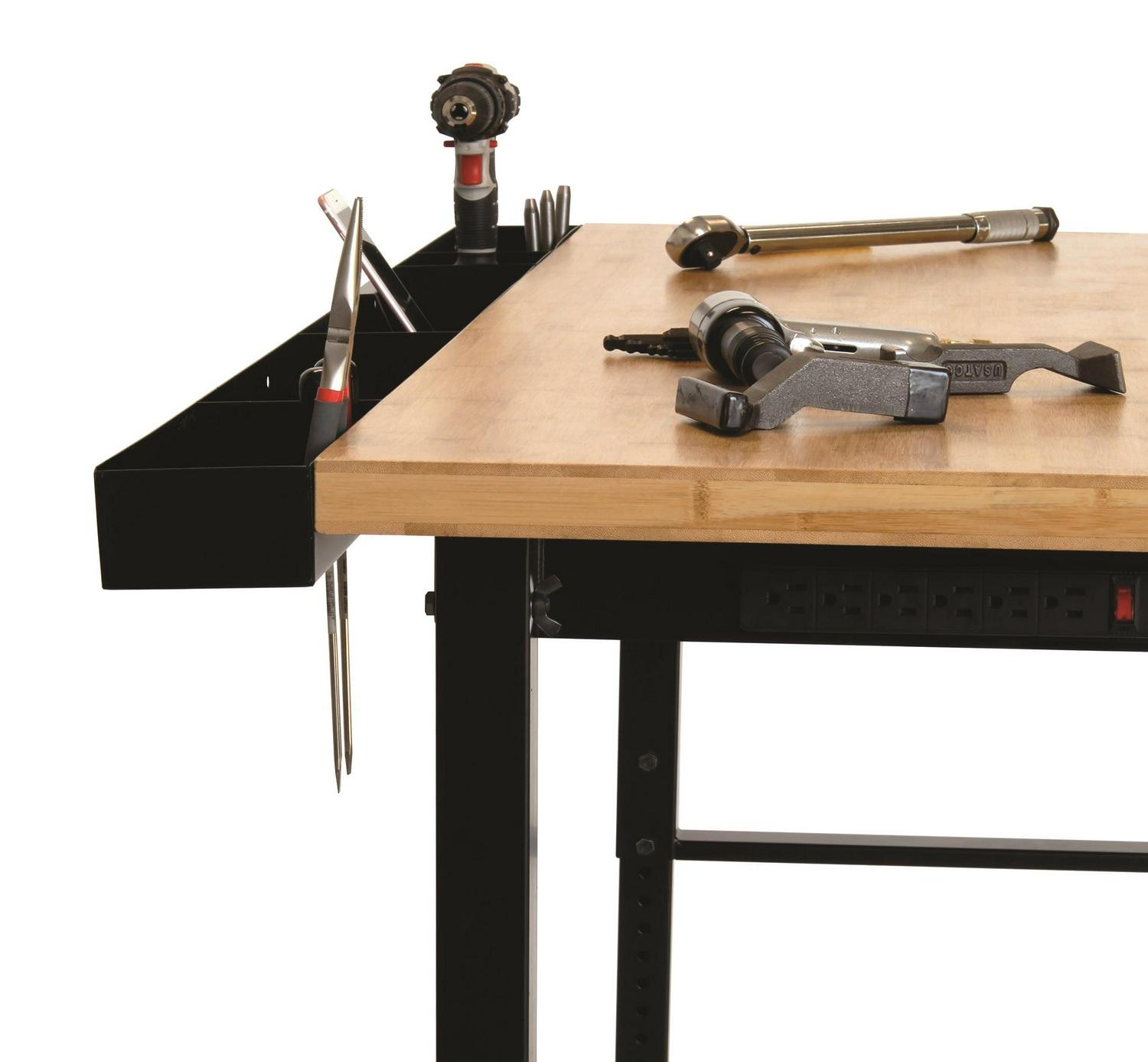 Muscle Rack Bamboo Top Workbench, 5" Height, 74" width, 25" Length - Image 4