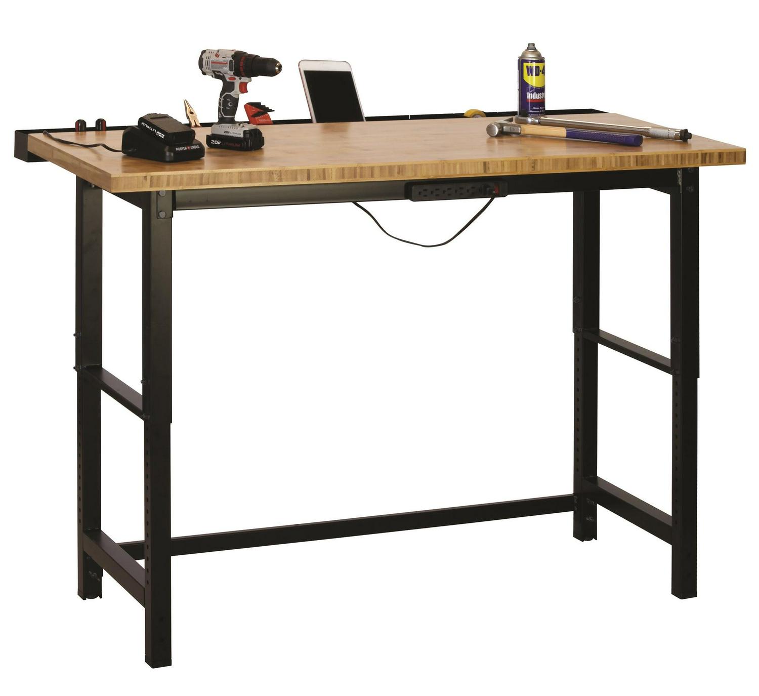 Muscle Rack Bamboo Top Workbench, 5" Height, 74" width, 25" Length - Image 3