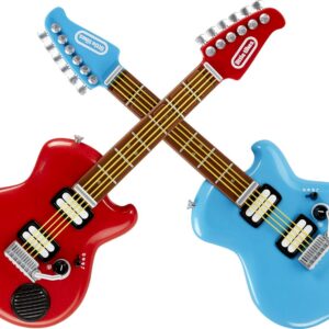 My Real Jam™ Twice the Fun Guitar™, Two Toy Electric Guitars with Cases and Straps, 4 Play Modes, and Bluetooth® Connectivity - For Kids Ages 3+