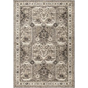 My Texas House Preston 5' X 7' Gray Floral Area Rug