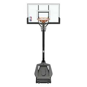NBA 54" Portable Adjustable Basketball Hoop, Shatter-Resistant Backboard, Removable Rebounder360™