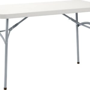 NPS BT2000 24x48" Modern Plastic Heavy Duty Folding Table in Speckled Gray