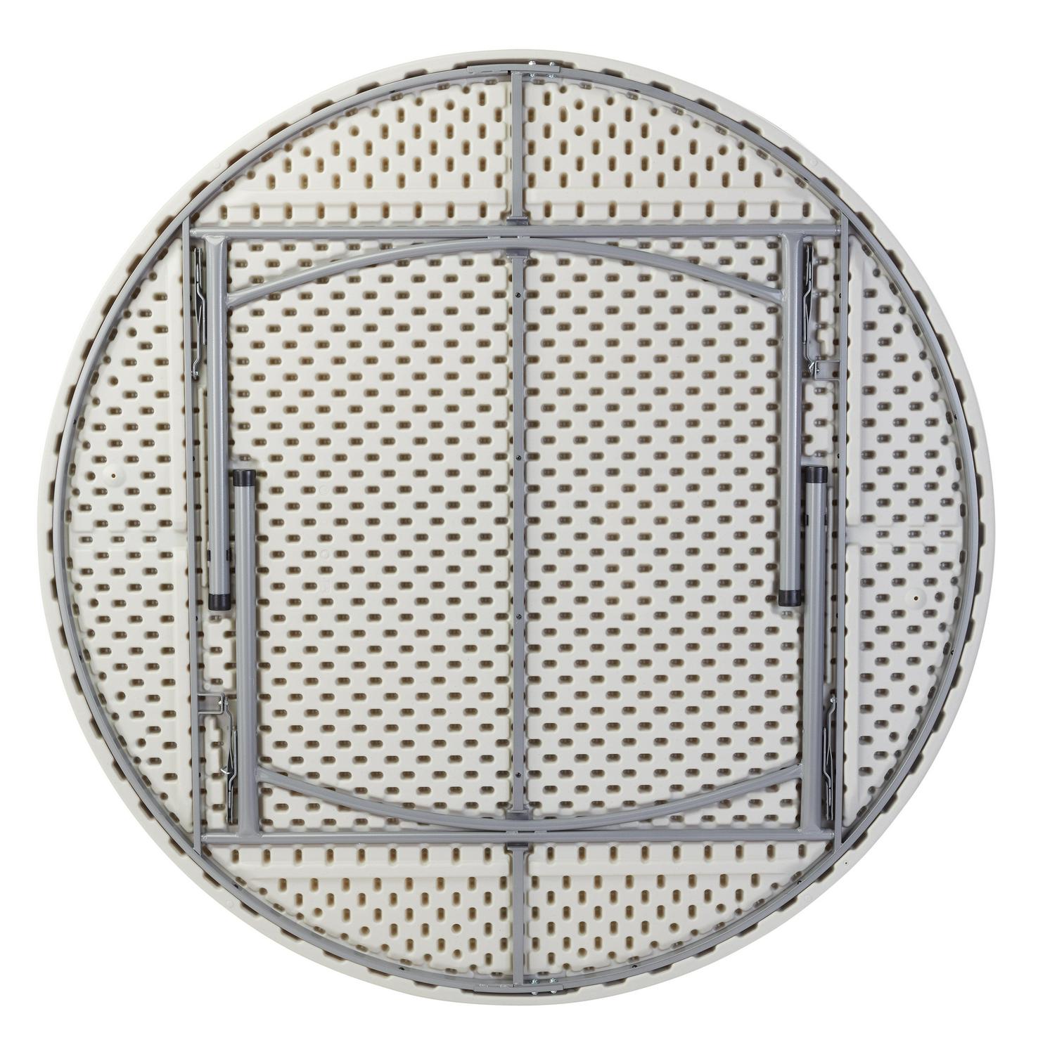 National Public Seating NPS® 71" Heavy Duty Round Folding Table, Speckled Grey - Image 8