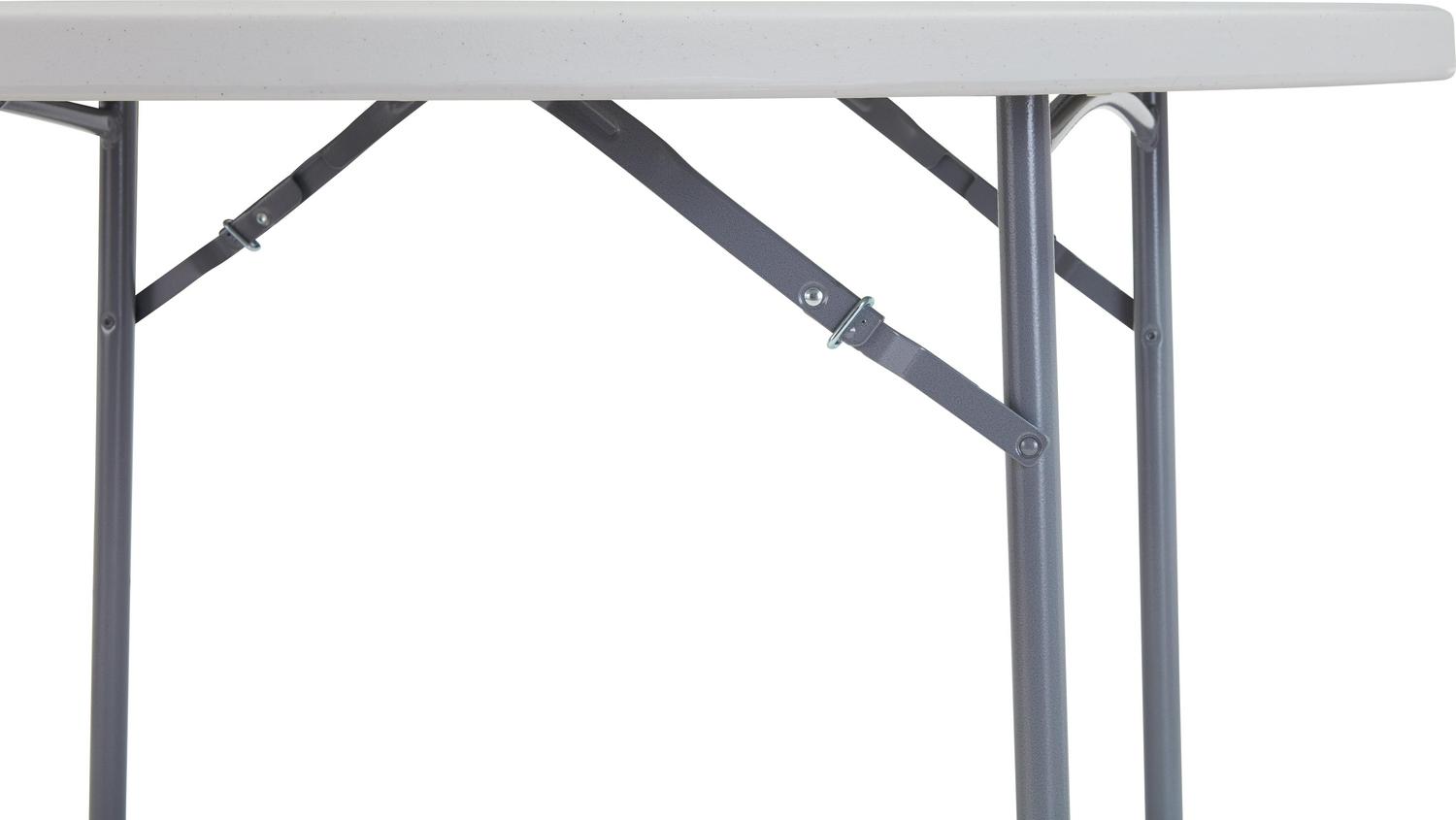 National Public Seating NPS® 71" Heavy Duty Round Folding Table, Speckled Grey - Image 5