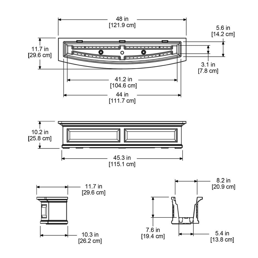 Nantucket 4FT Window Box - Graphite Grey - Image 5