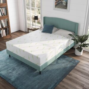 NapQueen Anula 10" Queen Mattress, Green Tea Infused Memory Foam Mattress, Bed In a Box, Adult