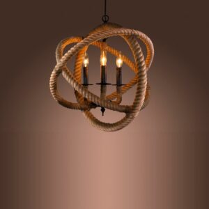 Warehouse of Tiffany Natalia 3-Light Rope Enclosed Chandelier