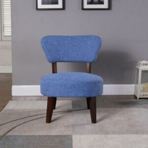 Nathaniel Home Round Seat Accent Chair, Blue