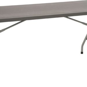 NPS BT3000 30x72" Modern Plastic Heavy Duty Folding Table in Charcoal Slate