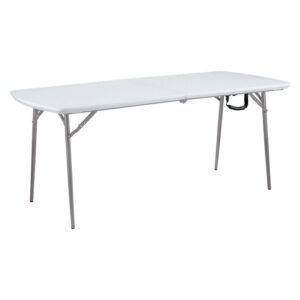 National Public Seating 6 Foot Fold in Half Indoor Outdoor Folding Banquet Table