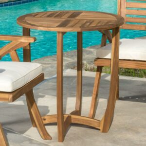 Christopher Knight Home Coronado Outdoor Round Acacia Wood Accent Table (Table Only) by