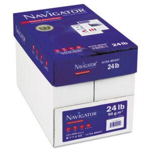 Navigator Platinum Paper 99 Brightness 24lb 8-1/2 x 11 White 5000/Carton NPL1124