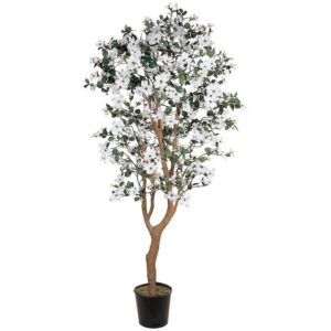 Nearly Natural 5ft. Dogwood Artificial Tree, White