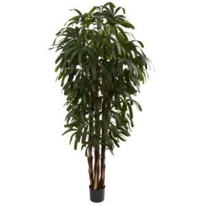 Nearly Natural 6' Raphis Palm Artificial Tree, Green