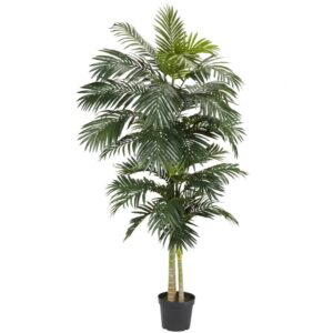 Nearly Natural 8' Golden Cane Palm Artificial Tree