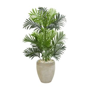 Nearly Natural Green 42" Paradise Palm Artificial Tree in Sand Colored Planter
