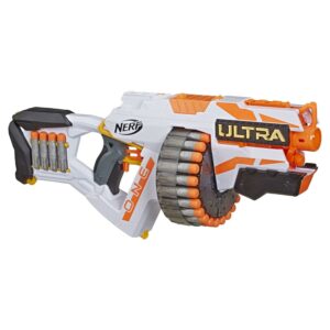 Nerf Ultra One Motorized Blaster, 25-Dart Drum, 25 Nerf Ultra Darts, Dart Storage