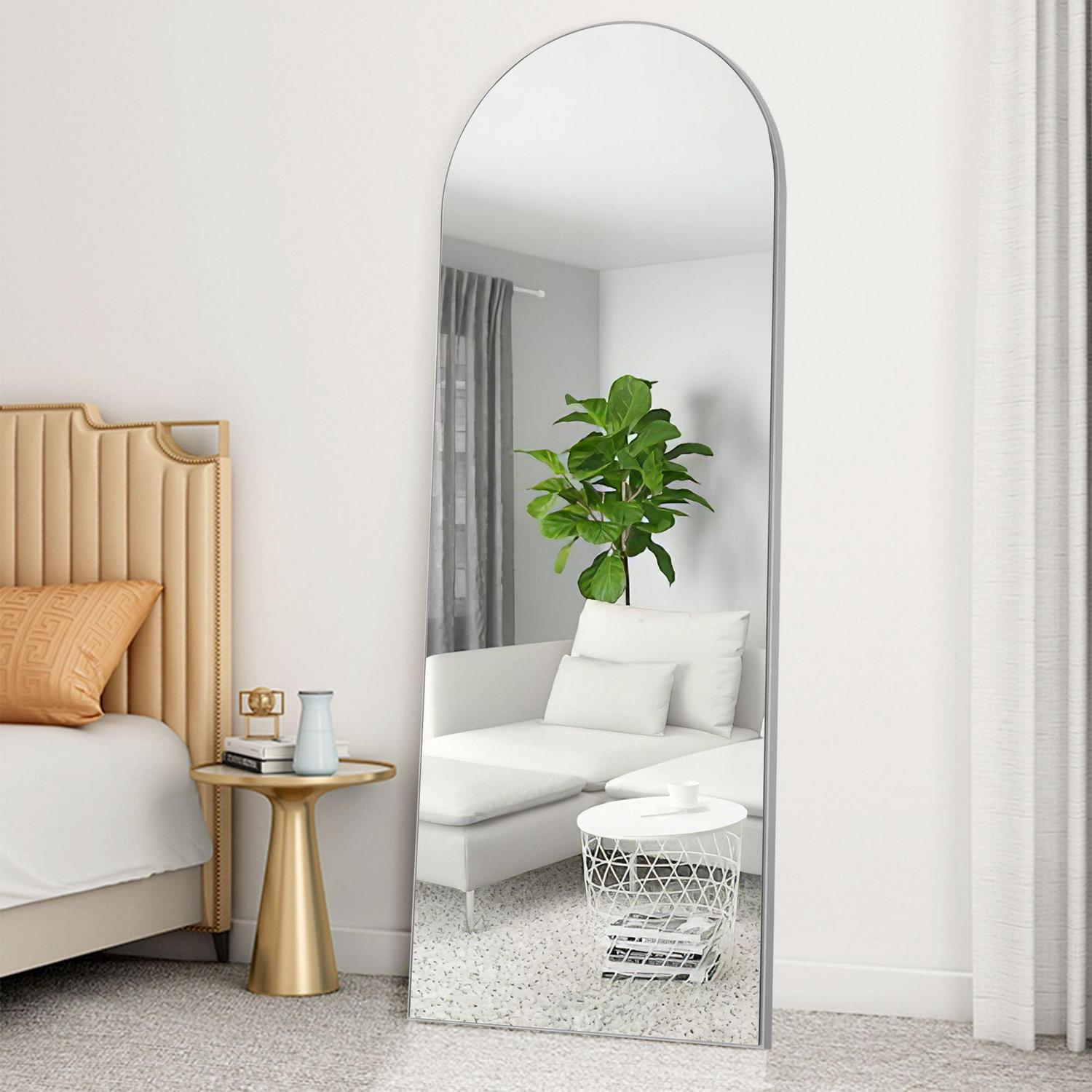 22 in x 65 in Silver Modern Floor Mirror - Image 10