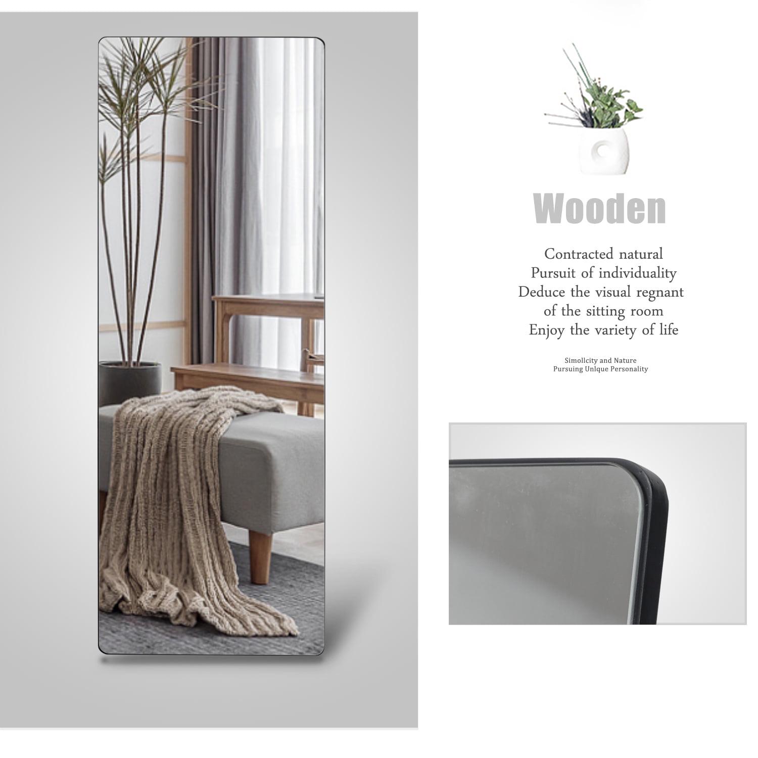 22" x 65" Black Contemporary Full Length Mirror - Image 7