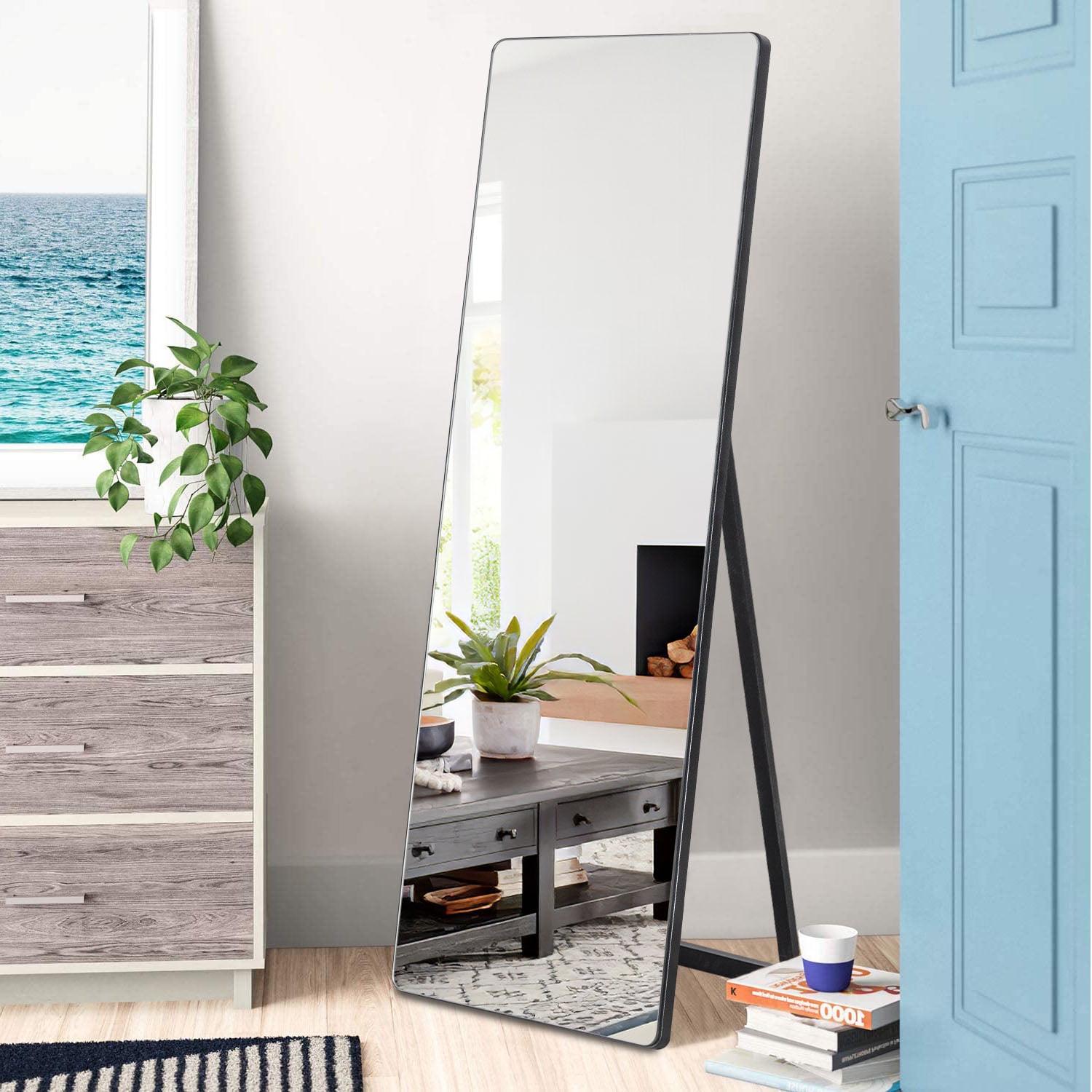 22" x 65" Black Contemporary Full Length Mirror - Image 2