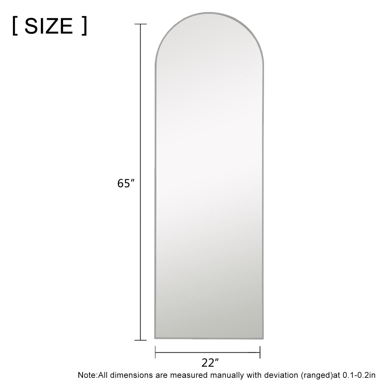 65"x22" Arch Full Length Mirror Floor Mirror with Stand Living Room Wall Mirror, Gold - Image 7