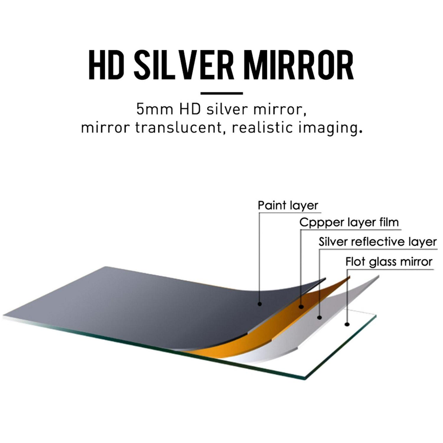 70 in x 30 in Black Modern Full Length Mirror - Image 9