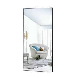 70 in x 30 in Black Modern Full Length Mirror