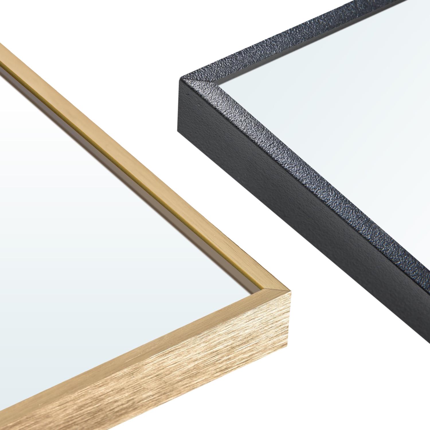 71"x31" Aluminum Alloy Frame Mirror Rectangular Full Length Floor Mirror with Stand Black - Image 6