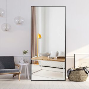 71"x32" Black Modern Full Length Mirror