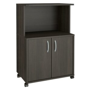 Nexera 2-Door Mobile Microwave Cart, Ebony