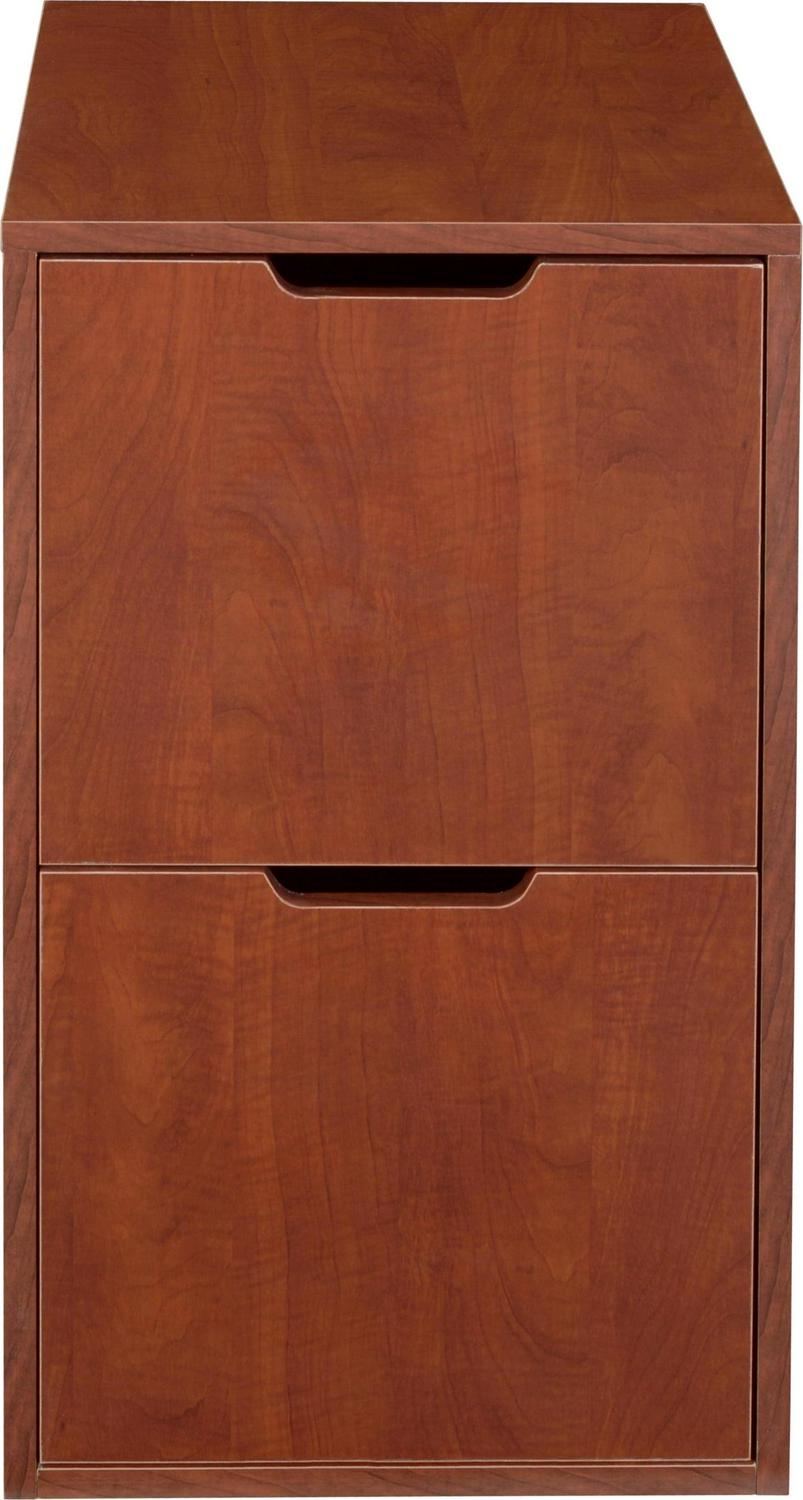 Niche Mod Freestanding Pedestal Two Drawer Filing Cabinet- Cherry - Image 4