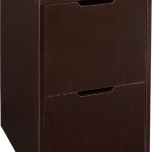 Niche Mod Freestanding Pedestal Two Drawer Filing Cabinet- Truffle