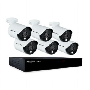 Night Owl 8 Channel 5MP DVR with Human Detection Technology, 1 TB HDD and 6 Light Cameras