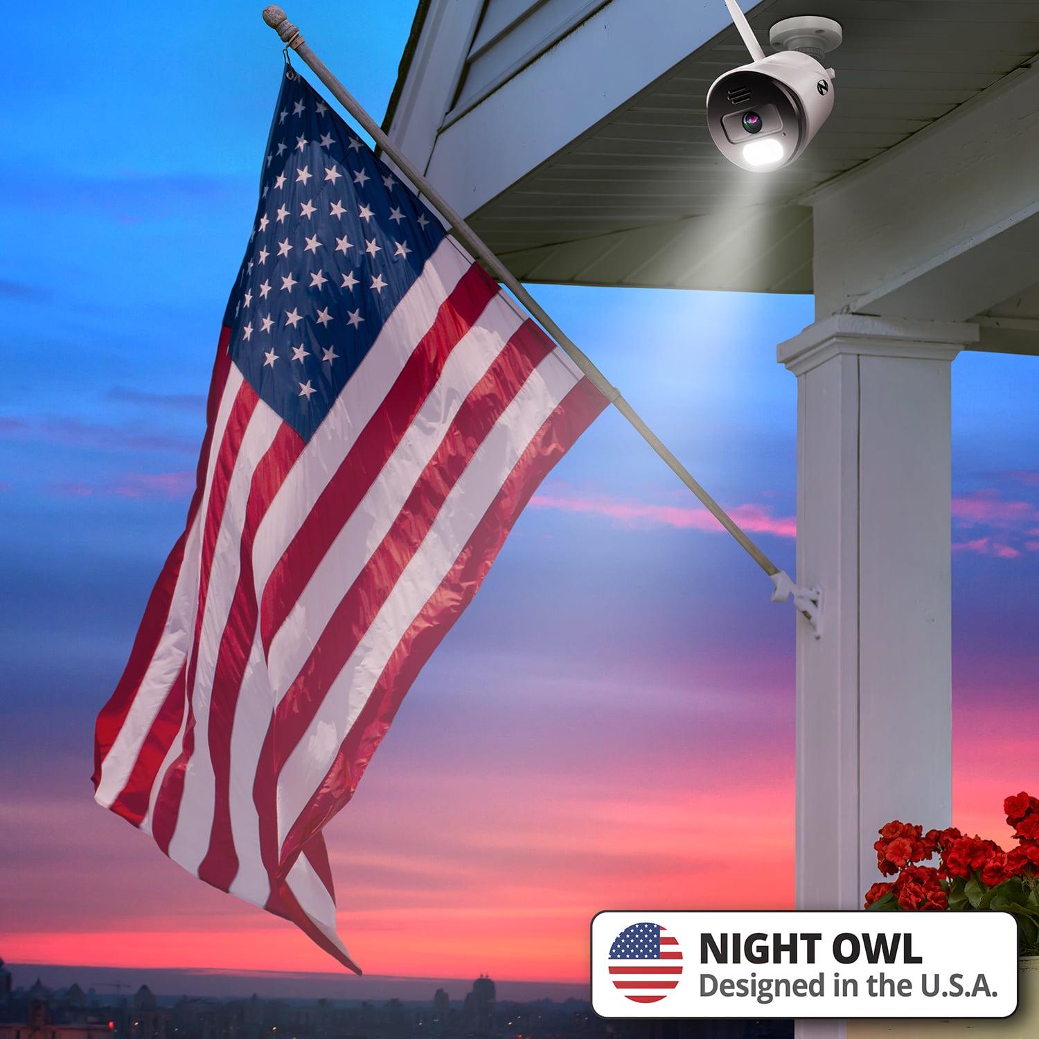 Night Owl Plug In Wireless 4K Spotlight Camera with 2-Way Audio and Audio Alerts and Siren - 1 Pack - White - Image 3