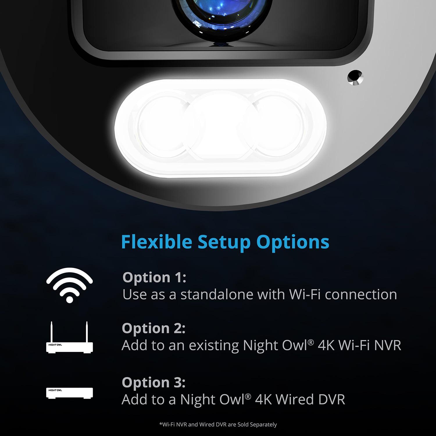Night Owl Plug In Wireless 4K Spotlight Camera with 2-Way Audio and Audio Alerts and Siren - 1 Pack - White - Image 10