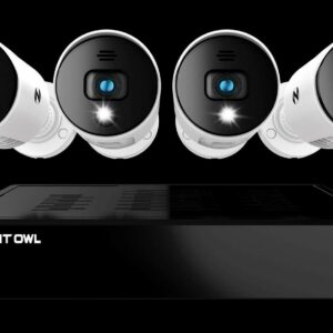 Night Owl 8 Channel Bluetooth DVR with 4 Wired 1080p HD Spotlight Cameras with Audio and 1TB Hard Drive