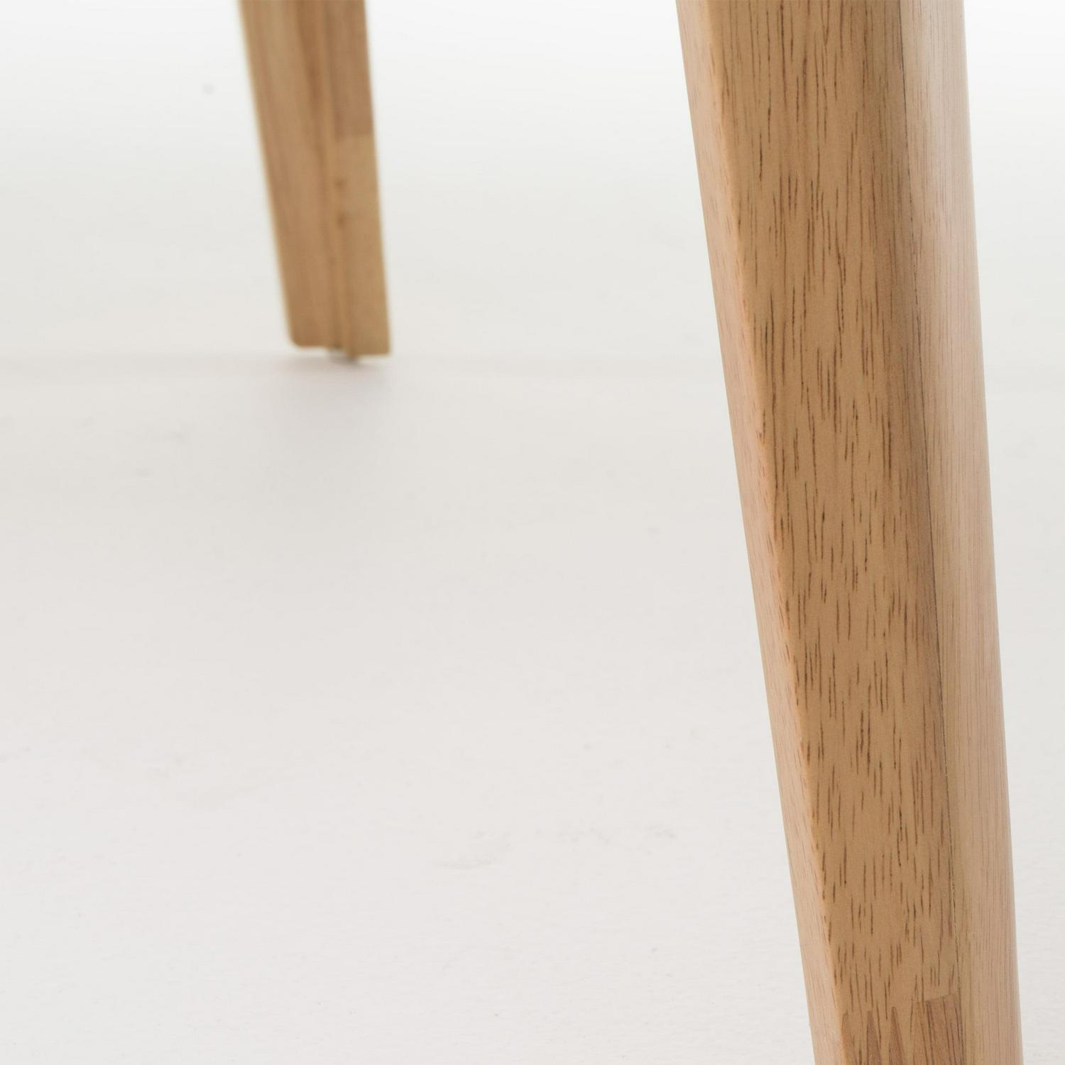 Noble House Caruso Mid-Century Modern 5 Piece Dining Set, Light Beige and Natural Oak - Image 8