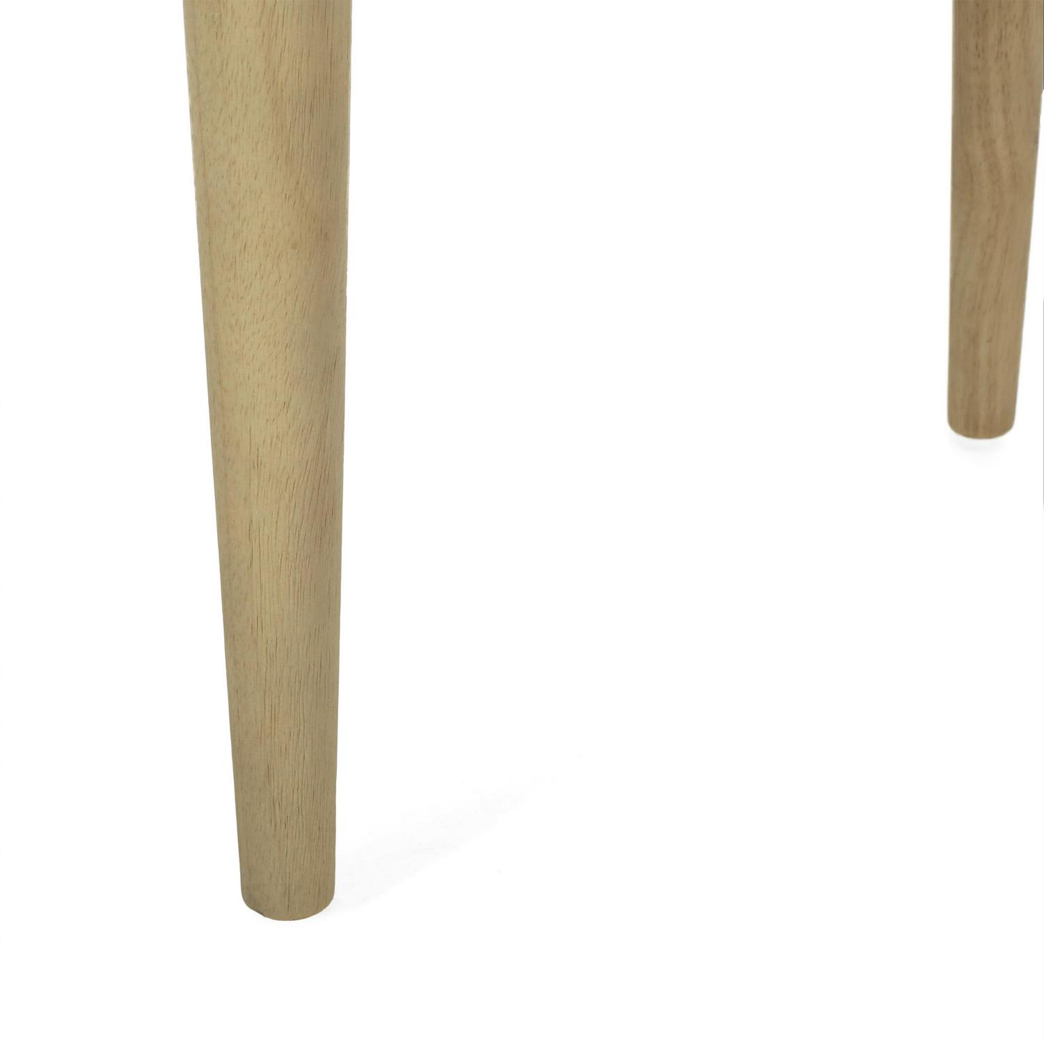 Noble House Cotterell Fabric and Wood Dining Chairs, Set of 2, Ivory Boucle and Light Ash - Image 6