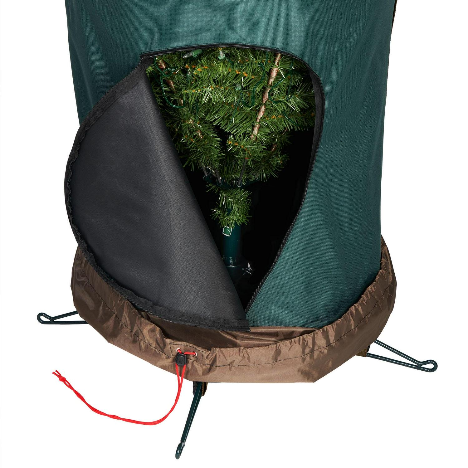95" Large Green Upright Christmas Tree Protective Storage Bag - For Artificial Trees - Image 6